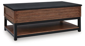 Kallari Lift-Top Coffee Table Warm Brown/Black