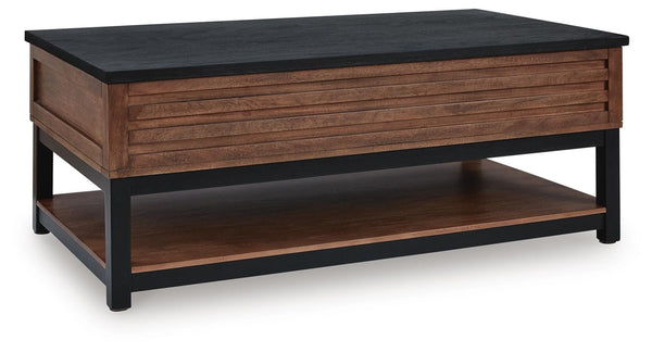 Kallari Lift-Top Coffee Table Warm Brown/Black