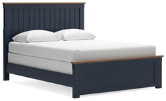 Landocken Queen Panel Bed Brown/Blue