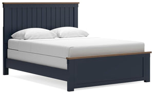 Landocken Queen Panel Bed Brown/Blue