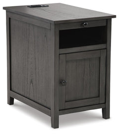 Treytown Rectangle 1-Door Chairside End Table Gray