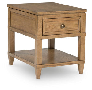 Sharlance 1-Drawer End Table with USB Light Brown