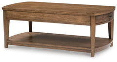 Burkbyer 2-Drawer Rectangle Coffee Table Brown