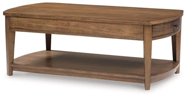 Burkbyer 2-Drawer Rectangle Coffee Table Brown