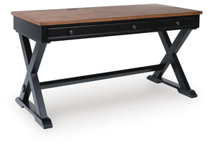 Wildenauer 1-Drawer 60-Inch Home Office Desk Brown/Black