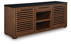 Kallari 2-Door 1-Drawer Credenza Warm Brown/Black
