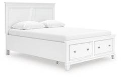 Fortman Queen Panel Storage Bed White