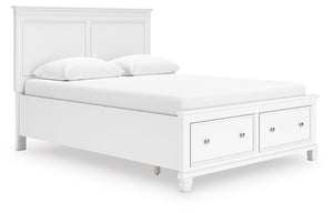 Fortman Queen Panel Storage Bed White