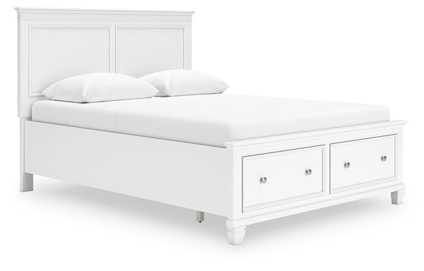 Fortman Queen Panel Storage Bed White