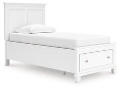 Fortman Twin Panel Storage Bed White