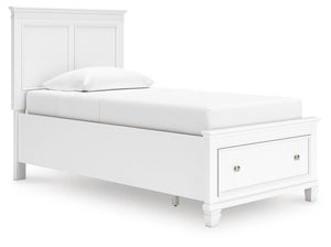 Fortman Twin Panel Storage Bed White