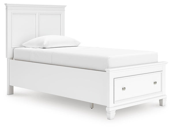 Fortman Twin Panel Storage Bed White