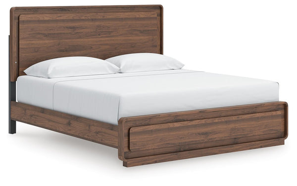 Fortlorn King Panel Bed Walnut Brown
