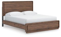 Fortlorn California King Panel Bed Walnut Brown