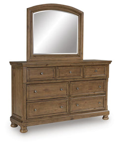 Feddinger 7-Drawer Dresser & Mirror Medium Brown