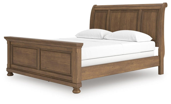 Feddinger California King Sleigh Bed Medium Brown