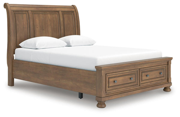 Feddinger Queen Storage Sleigh Bed Medium Brown