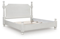 Rowlenstown California King Poster Bed Antique White