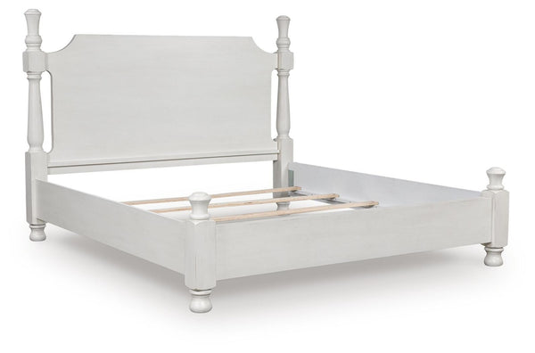 Rowlenstown California King Poster Bed Antique White