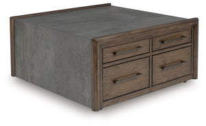 Kallenny 8-Drawer Coffee Table Brown/Gray