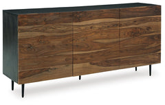 Darrey Rectangle 3-Door Accent Cabinet Natural/Brown
