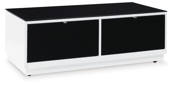 Gardoni 2-Drawer Rectangle Coffee Table White/Black