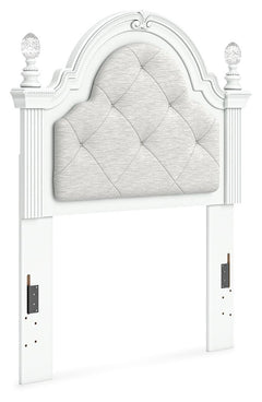 Kozlani Twin Upholstered Button Tufted Panel Headboard White