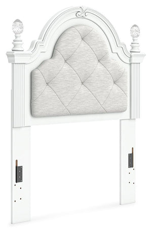 Kozlani Twin Upholstered Button Tufted Panel Headboard White