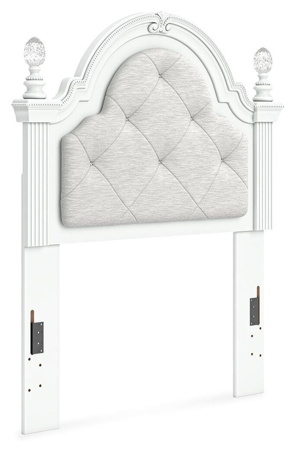 Kozlani Twin Upholstered Button Tufted Panel Headboard White