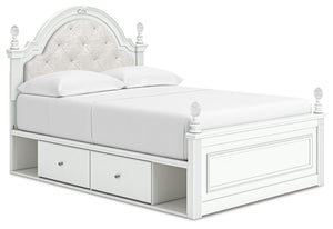 Kozlani Full Upholstered Panel Storage Bed White