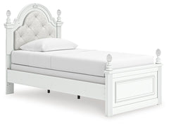 Kozlani Twin Upholstered Panel Bed White
