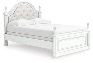 Kozlani Full Upholstered Panel Bed White