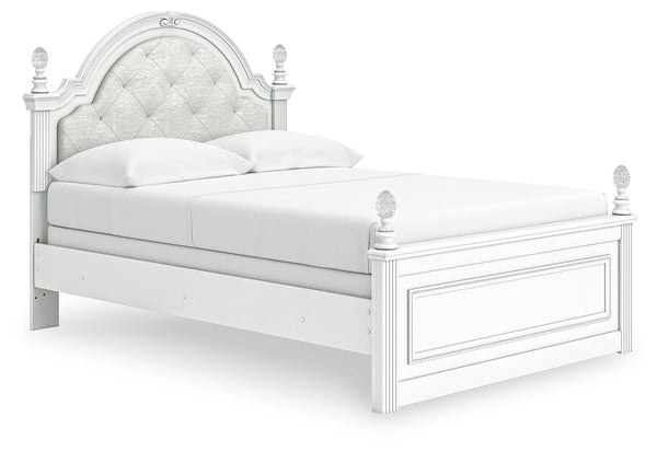 Kozlani Full Upholstered Panel Bed White