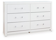 Maeling 6-Drawer Dresser White