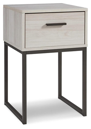 Socalle 1-Drawer Nightstand Light Natural