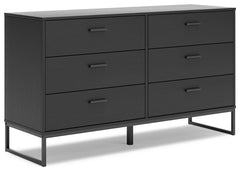 Socalle 6-Drawer Dresser Black