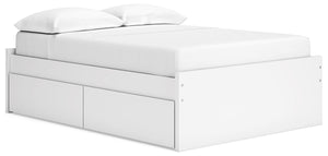 Onita Full Platform Bed with 1 Side of Storage White