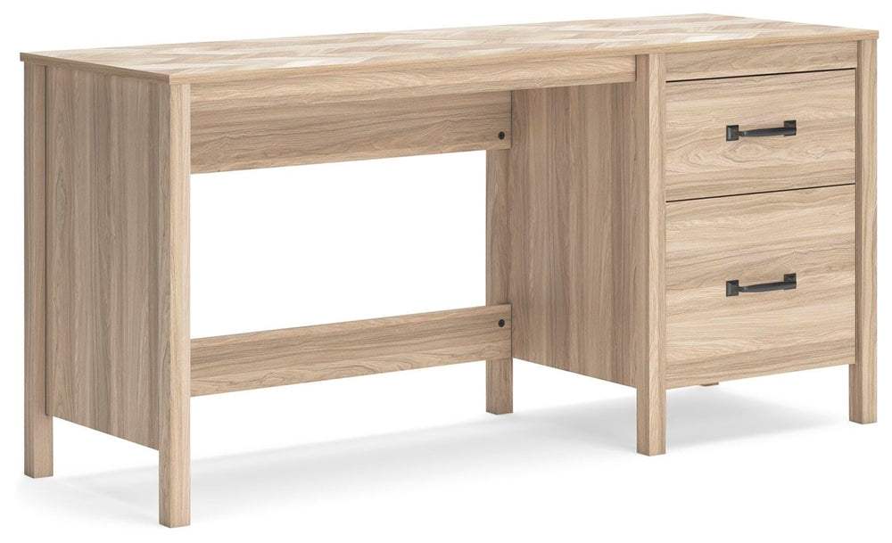 Battelle 2-Drawer 60-Inch Home Office Desk Tan
