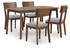 Tameride Dining Table & 4 Chairs Brown