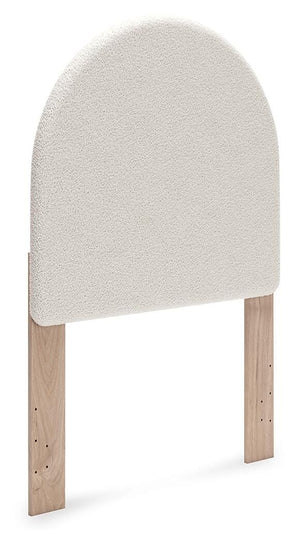 Arloster Twin Upholstered Panel Headboard White/Tan