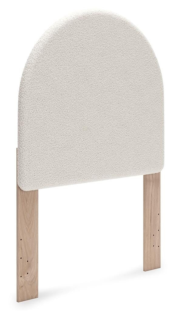 Arloster Twin Upholstered Panel Headboard White/Tan