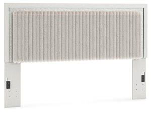 Zuraleus King Upholstered Panel Headboard White