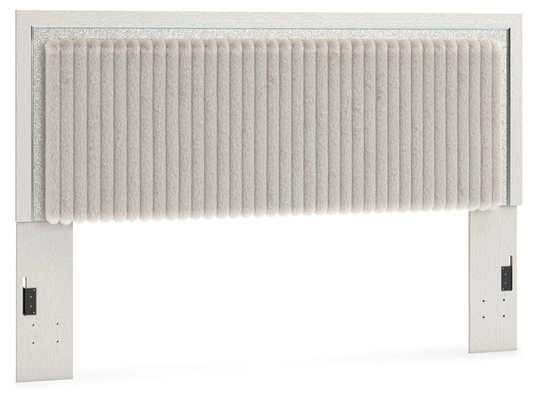 Zuraleus King Upholstered Panel Headboard White
