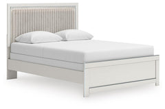 Zuraleus Queen Upholstered Panel Bed White