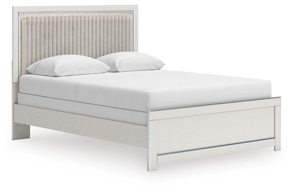 Zuraleus Queen Upholstered Panel Bed White