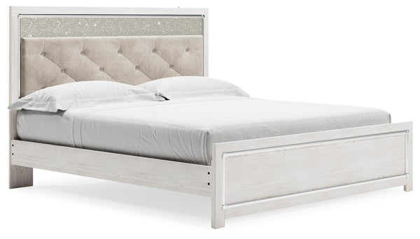 Altyra King Panel Bed White
