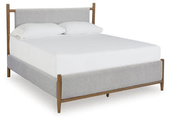 Lyncott King Upholstered Bed Brown