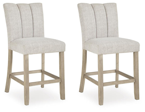 Larawyn Upholstered Counter-Height Barstool Bisque