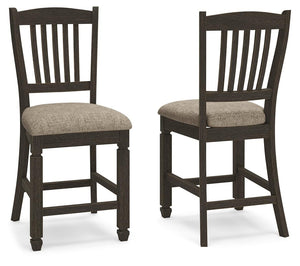 Tyler Creek Pastoral Charm Upholstered Counter-Height Barstool Black/Grayish Brown