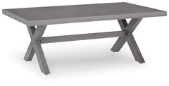 Half Moon Beach Outdoor Rectangle Coffee Table Gray